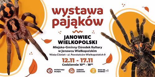 \ud83d\udd77\ufe0f Wystawa Paj\u0105k\u00f3w w Janowcu Wielkopolskim! \ud83c\udf42 (12.11 - 17.11)