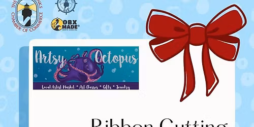 Ribbon Cutting Grand Re-Opening Artsy Octopus