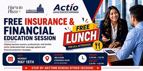 Free Insurance & Financial Education Session (Lunch Provided)