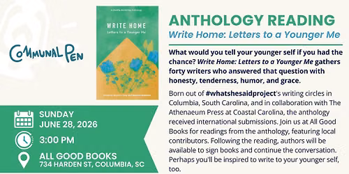Anthology Reading: "Write Home: Letters to a Younger Me"