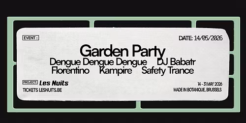 Garden Party | Les Nuits Botanique 2026