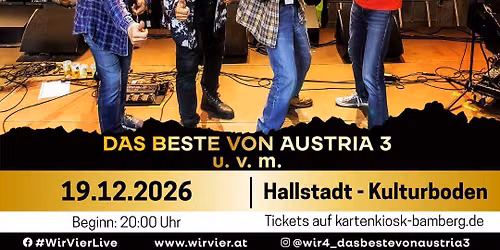 15 Jahre WIR4 Jubil\u00e4umstour 2026 - Hallstadt\/Kulturboden