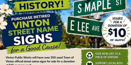 Own a Piece of Vinton History and Support a Great Cause!