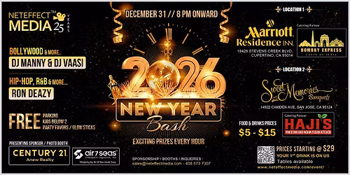 New\u00a0Year\u00a0BASH\u00a02025\u00a0-\u00a0San Jose,\u00a0CA\u00a0|\u00a0Bollywood\u00a0&\u00a0More...