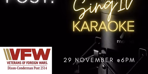 Turkey Tunes & Karaoke Fun – Free Event at Post 2514!