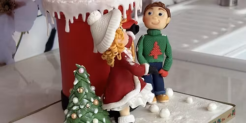 Xmas post box, modelled scene