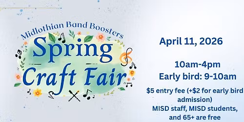 Midlothian Band Boosters Spring Craft Fair