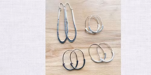 Handmade Sterling Silver Hoop Earrings - November 13