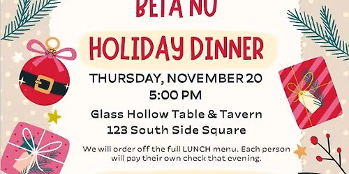 Beta Nu Holiday Dinner