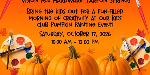Kids Club Pumpkin Painting Tarpon Springs