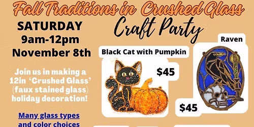 Fall Traditions in Crushed Glass Craft Party