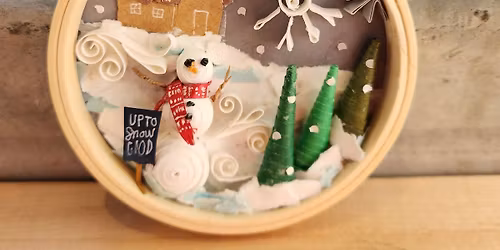 Quilled Faux Snowglobe with See Lang Design