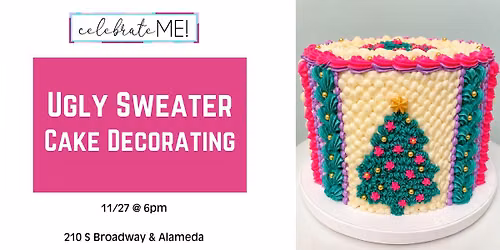 Ugly Sweater Cake Decorating