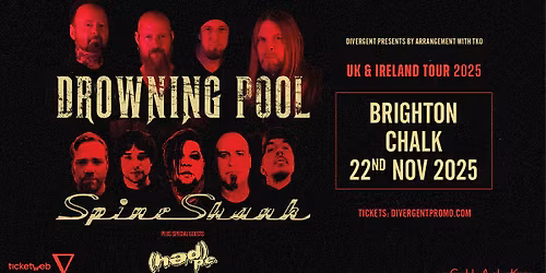 Drowning Pool + Spineshank + Hed PE at Chalk, Brighton