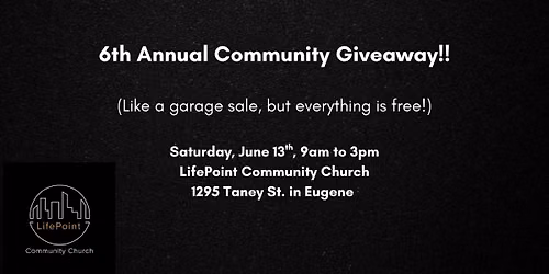 6th Annual Community Giveaway!!