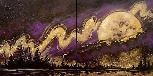 Paint and Sip: Golden Moon Magic - Date Night