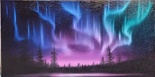 Northern Lights Oil Paint Night 