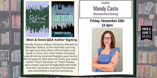 Romance\/Cozy Mystery Author Popup: Mandy Casto