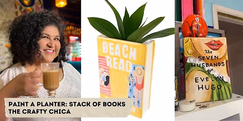 The Crafty Chica: "Paint a Planter: Stack of Books"