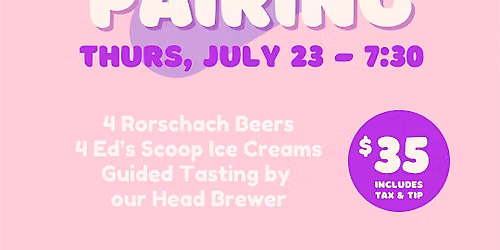 Beer + Ice Cream Pairing with Rorschach Brewing