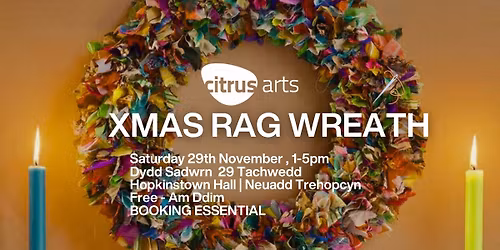 Xmas Rag Wreath Making