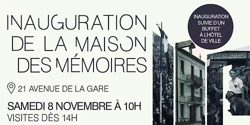 Inauguration de la Maison des M\u00e9moires