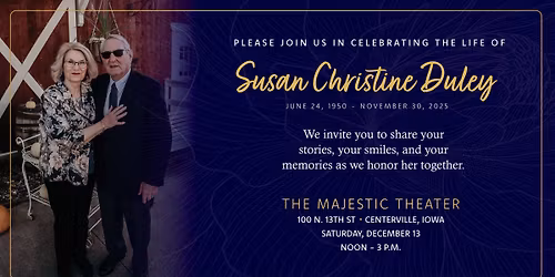 Celebration of Life for Susan Duley