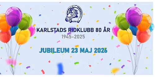 Jubileum - Karlstads Ridklubb 80 \u00e5r