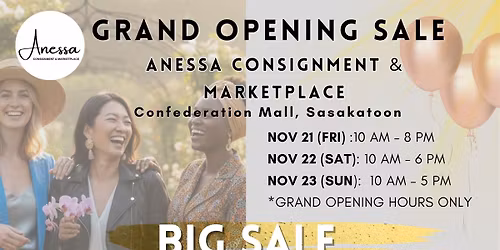 Anessa Consignment & Marketplace Grand Opening Sale