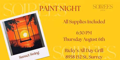 Sunset Swing Paint Night at Ricky\u2019s Evergreen