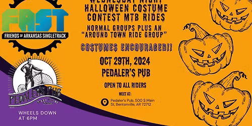 FAST Wed Night Group Ride & Costumes Contest Pedaler's Pub