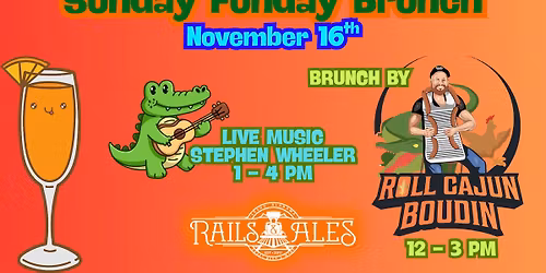Sunday Funday Brunch by Roll Cajun Boudin + Live Music with Stephen Wheeler