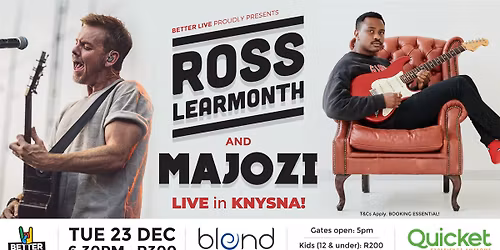 Ross Learmonth and Majozi live in Knysna