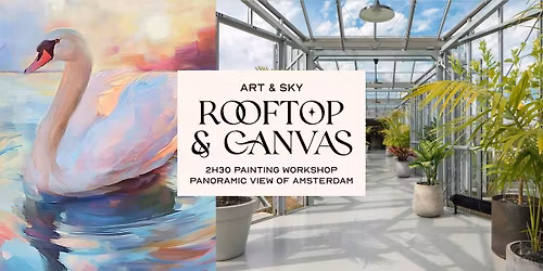 Saturday Rooftop Painting Experience: Winter swan Acrylic Workshop (2h30)