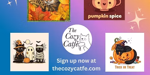 Cats and Costumes Painting with kitties event!