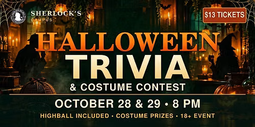 Halloween Trivia Night 1 at Sherlock Holmes