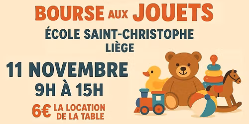 Bourse aux jouets \u00e0 l'\u00e9cole Saint-Christophe
