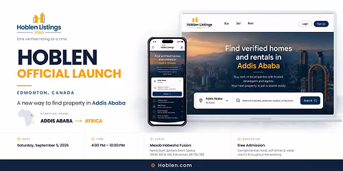 Hoblen Launch in Edmonton, Canada - A New Way to Find Property in Addis