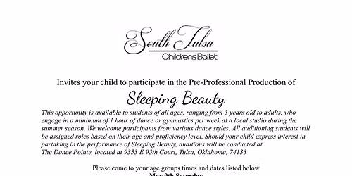 Sleeping Beauty Auditions