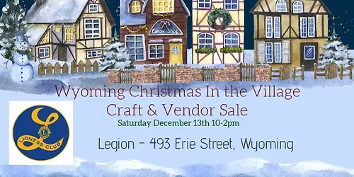 Christmas in the Village Vendor sale 