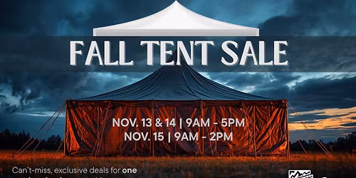 Fall Tent Sale at Country Sports