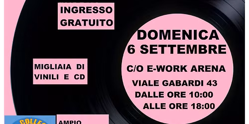 BUSTO ARSIZIO, 6 SETTEMBRE 2026– MOSTRA  MERCATO  DEL VINILE E CD PER HOBBISTI