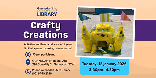 Crafty Creations @ the Library | BOOKINGS ESSENTIAL