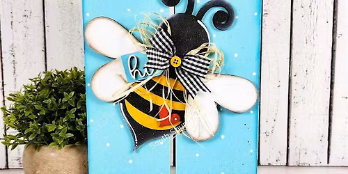 Bee Pallet Sign Paint & Sip