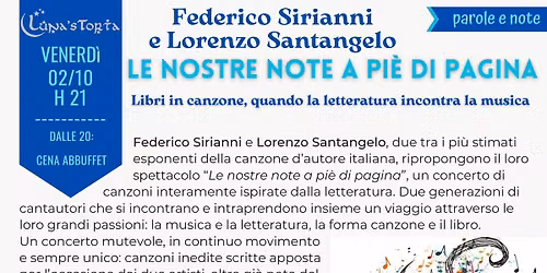 Federico Sirianni e Lorenzo Santangelo ripropongono Le nostre note a pi\u00e8 di pagina