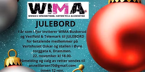 WIMA BUSKERUD + VESTFOLD\/TELEMARK: HJULEBORD 22\/11
