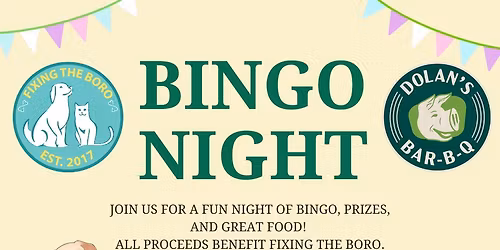 April Bingo at Dolans BBQ