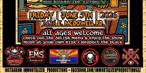 LOST DUTCHMAN | WRATH UPON EDEN | ILLICIT AFFAIRS | ALGORERHYTHM | THE MAXWELLS | PHO CAO | JUNE 5TH