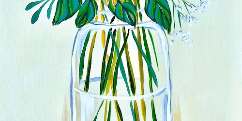 Sunflower Vase - Paint and Sip at Lansing Shuffle