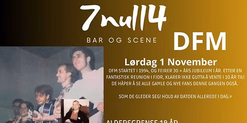\ud83c\udfb6 DFM \u2013 30+ \u00e5rs jubileumskonsert! \ud83c\udfb6